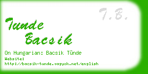 tunde bacsik business card